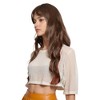 Alilang Long Wavy Hair Wig for Women with Bangs Heat-Resistant Curly Synthetic Wig for Daily and Party Use - 3 of 4