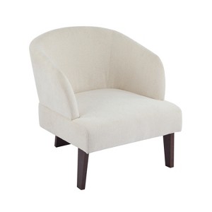 Lyngins Chenille Accent Chairs with Curved Back,Upholstered Arm Chairs for Living Room,Bedroom - 1 of 4