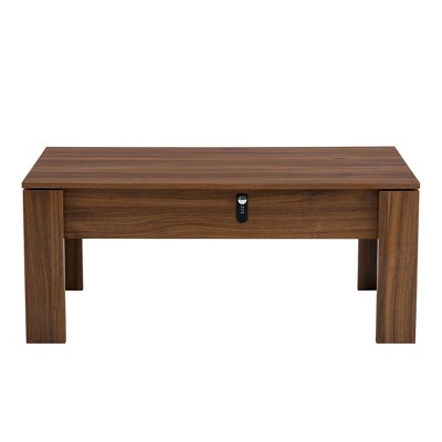 TiramisuBest Walnut Modern Coffee Table, 39.3L×23.6W×17.7H" MDF Base Living Room Center Table