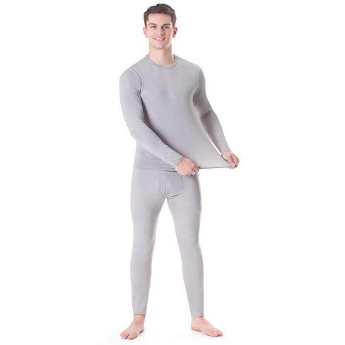 Rocky Thermal Underwear For Men Long Johns Fleece Lined Set Shirt Pants Base Layer heather Grey Small Target