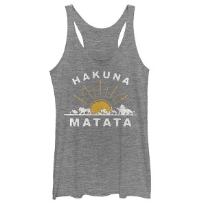 Women's Lion King Silhouette Sunrise Racerback Tank Top - 1 of 3