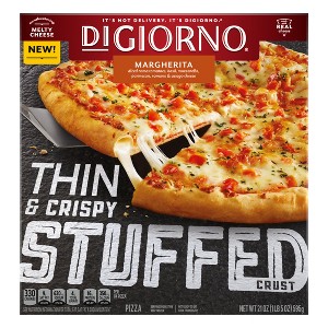 DiGiorno Thin & Crispy Stuffed Crust Margherita Frozen Pizza - 21oz - 1 of 4