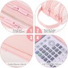 Fmeida Large Grid Mesh Pencil Case 2 Compartment Pen Bag Clear Handheld Multifunction Pencil Pouch Transparent Makeup Bag - 4 of 4