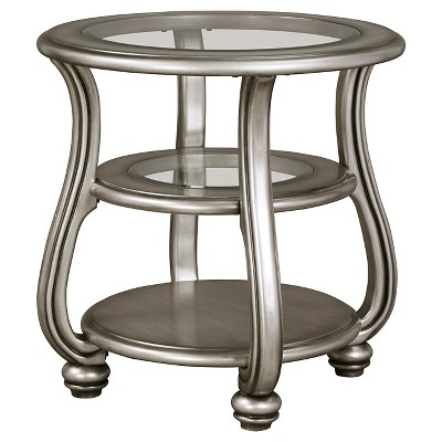 Coralayne End Table Silver Finish - Signature Design by Ashley