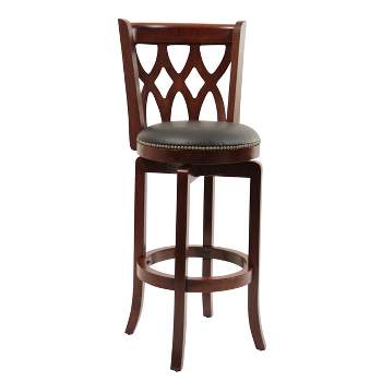 29" Industries Cathedral Swivel Barstool Cherry - Boraam