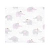 Hudson Baby Infant Girl Cotton Rich Flannel Receiving Blankets Bundle, Lilac Elephants, One Size - 3 of 4