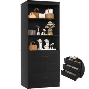 Besiost 24-In Closet Organizer System with Wooden Drawers - 1 of 3