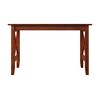 Writing Desk Classic Mission Walnut - AFI: Solid Hardwood, Built-in Charging, 48"x24" - 4 of 4