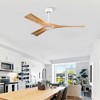 BestParts 52" Reversible DC Motor Ceiling Fan with Remote Control No Lights - White - 2 of 4
