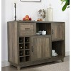 FC Design 52"W Sideboard Storage Cabinet With Wine Racks, Storage Cabinets, Drawer, Large Dining Server Cupboard Buffet Table - 4 of 4