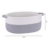 Unique Bargains Woven Handles Shelf Closet Storage Basket - 2 of 4