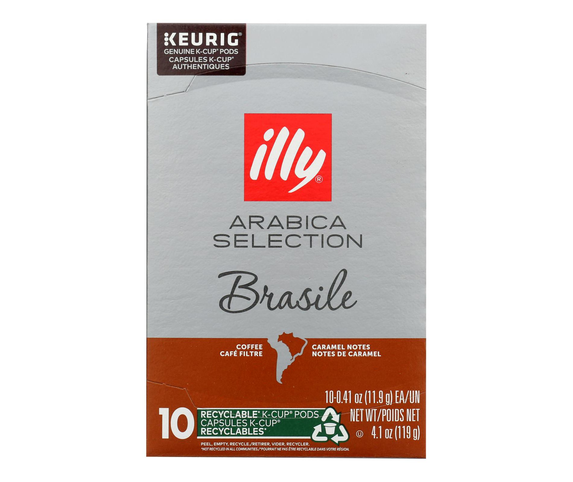 Illy Caffe Coffee - K-cup Braz Arabica Select - Case of 6 - 4.103 OZ