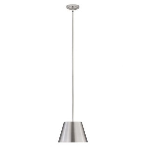 Lilly Modern Pendant Light - 12" Steel Shade, Dimmable, 1 Bulb, Chic Design for Home - 1 of 4