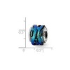 Black Bow Jewelry Blue Textured Dichroic Glass Sterling Silver Bead Charm - 2 of 3