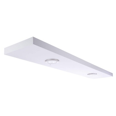 Photo 1 of 48 x 1.5 Stockholm Aberg Floating Shelf with Two LED Lights White - Kiera Grace