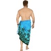 LA LEELA Men's Sarong Bath Hawaiian Pareo Wrap One Size Sky - 2 of 4