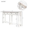 PAGED 58 inch Rectangle Console Table,Rustic Entryway Table with 2 Drawers and Bottom Shelf for Living Room,Hallway - 3 of 4