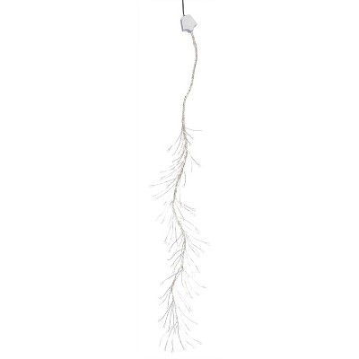 Vickerman 144ct LED Snow Falling Branch Christmas Lights White - 5.08' Silver Wire