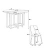 5-Piece Round Drop Leaf Dining Table Set, Faux Marble Top, 4 Upholstered Chairs, Compact Folding Kitchen Table Set with Metal Frame for Dining Room - 4 of 4