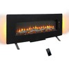 NAYSAYE Indoor Fireplace Wall Mounted Curved Front Stove with Adjustable Flame for Living Room, Black, 48"*5.1"*20.8" - 2 of 4