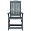 vidaXL Green Plastic Patio Reclining Chairs - Lightweight, Weather-Resistant Outdoor Furniture with Adjustable Backrest - Set of 2 - 3 of 4