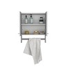 GlasFlength Bathroom Storage Cabinets Modern Medicine Cabinet with Towel Holder Elegant Simple Design for Bathroom, White, 5.1"*17.4"*20.3" - 4 of 4