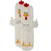 Memoi Women's Plush Chicken-Themed Embellished Crew-Length Lounge Sock White One Size - 3 of 4