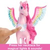 Barbie A Touch of Magic Pegasus Winged Horse and Puppy Dog Toy and Various Accessories, Lights and Sounds, and Sparkle Cloud Storage Case, Pink - 3 of 4