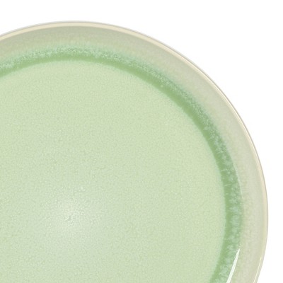 Green Ceramic 16-Piece Glossy Dinnerware Set
