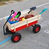 Steel Garden Cart Utility Wagon 176 LBS Large Loading Capacity Metal Garden Wagon All Terrain Pulling Cart With Wood Railing - 3 of 4