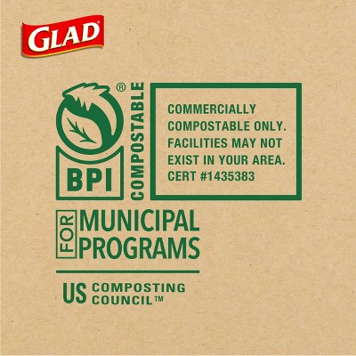 Glad Compost Trash Bags - Unscented - 22ct