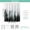 Aoibox Dark Green Misty Forest Shower Curtain for Bathroom, Nature Woodland Design with Hooks, Decorative Pine Tree Fog Magic Bath Curtain, Waterproof - 2 of 4