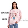 Hello Kitty Hearts & Stars Women’s Cradle Pink Crew Neck Long Sleeve Fleece Sweatshirt - 2 of 4