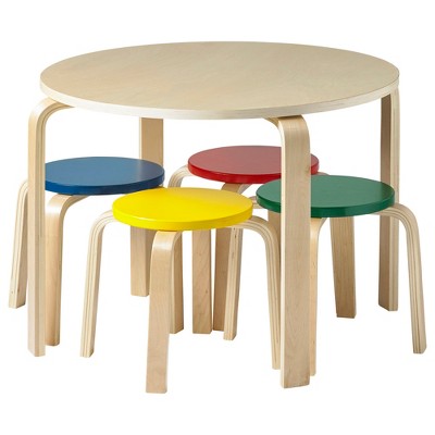 ecr4kids bentwood multipurpose kids table and chair set