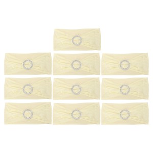 Unique Bargains Chair Sashes Bow 13.78"x5.91" Yellow 10 Pcs - 1 of 4