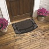 J&V TEXTILES Original Durable Rubber Door Mat, 18x28, Heavy Duty Doormat, Indoor Outdoor, Waterproof, Easy Clean, Low-Profile Mats for Entry, Garage - 2 of 2