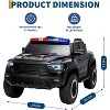Jojoka 12V Licensed RAM 2-Seater Kids Ride On Police Truck, Electric Car w/ Remote, 3 Speeds, Suspension, LED Lights & Music - 4 of 4