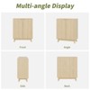 Fluted Buffet Cabinet with Storage, 2 Doors Sideboard Buffet, Cabinet with Adjustable Shelves, with Storage for Living Room, Kitchen, Entryway - 3 of 4