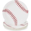 Blue Panda 98 Pieces Serves 24 Baseball Birthday Dinnerware Set with Banner Tablecloth Plate Napkin Cup, Sports Party Supplies & Decorations - 3 of 4