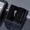 Jewelry Avalanche Ladies 20G 14K Gold Bezel Emerald Nose Hoop Ring, 5/16"(8mm) - 4 of 4
