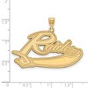 Black Bow Jewelry 10k Yellow Gold Mount Union College Purple Raiders NCAA Extra Large Pendant - 2 of 3