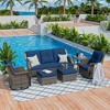 UPTION 6-Pieces Wicker Outdoor Patio Furniture Set Rattan Chair Wicker Set - 4 of 4