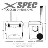 Xspec 45 Quart Towable Roto Molded Ice Chest Outdoor Cooler with Wheels, Grey - 4 of 4