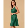 INSPIRE CHIC Women's Midi Polka Dots V-Neck Tie Drawstring Waist Sleeveless Dress - 2 of 4