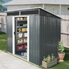 6' x 5' Outdoor Storage Shed, Garden Tool Metal Shed, Sliding Lockable Door Air Vents and Sloping Roof, for Backyard, Patio, Lawn - 2 of 4