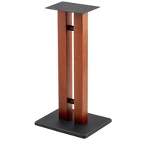 Monolith Speaker Stands - 24 Inch, Cherry (Each), 50lbs Capacity, Adjustable Spikes, Sturdy Construction, Ideal For Home Theater Speakers