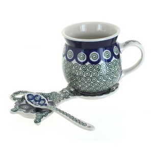 Blue Rose Polish Pottery 7370 Ceramika Artystyczna Mug & Saucer Gift Set - 1 of 1