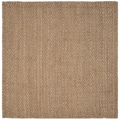 Natural Jute Handwoven Non-slip Square Rug