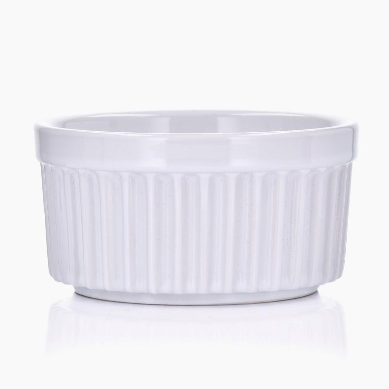DUKA 4-Inch White Ceramic Ramekin Set of Six, 1 of 4