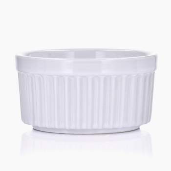 DUKA 4-Inch White Ceramic Ramekin Set of Six